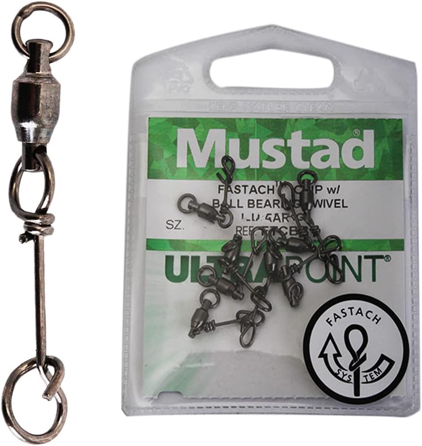 Mustad Fastach Clip with Ball Bearing Swivel