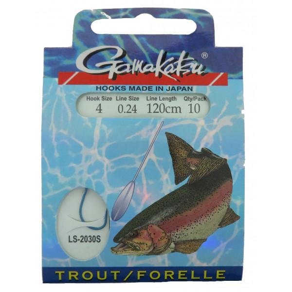 Gamakatsu Forellen Vorfachhaken Blau