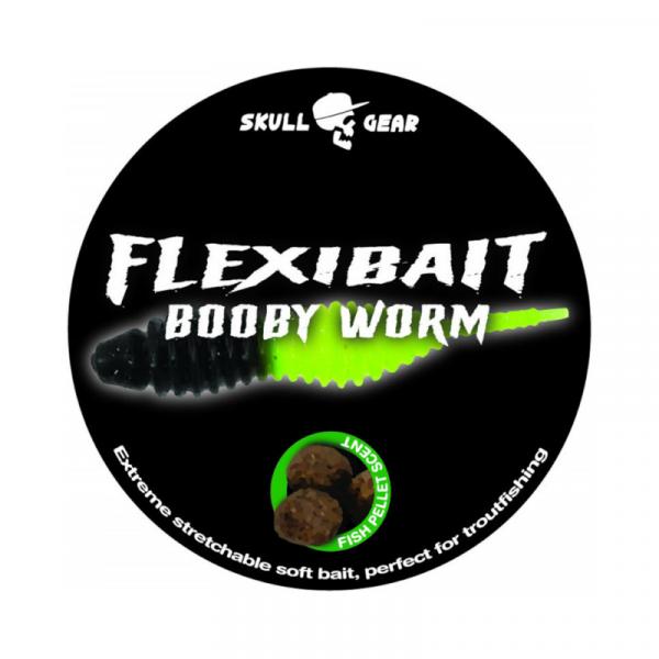 Skull Gear Flexibait Booby Worm Fish Pellet