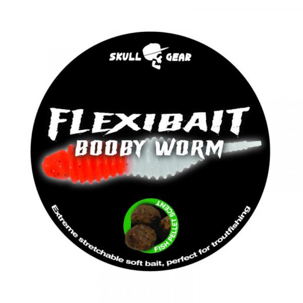 Skull Gear Flexibait Booby Worm Fish Pellet