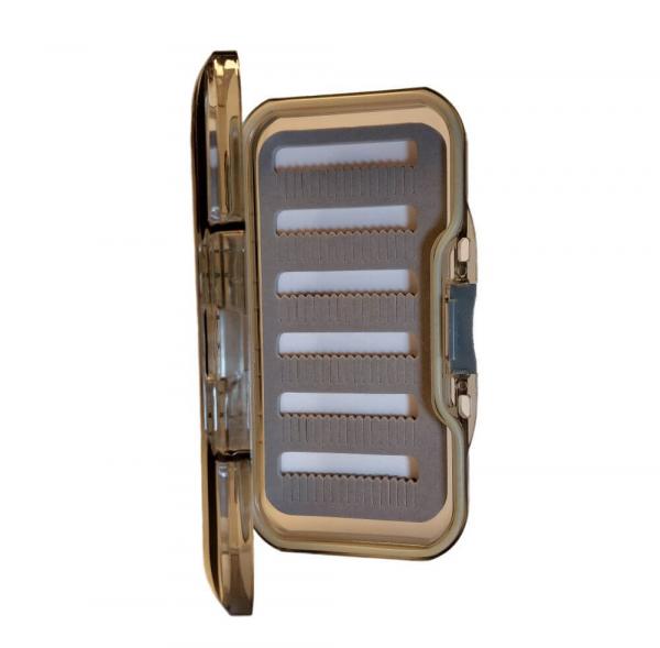 Wasserdichte Fliegendose mit transparenten Deckel.