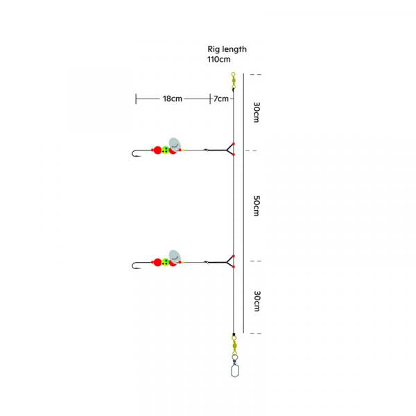 Brandungsvorfach Kinetic Sabiki Surf Rig