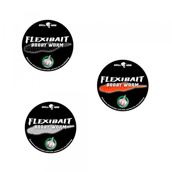 Skull Gear Flexibait Booby Worm Knoblauch