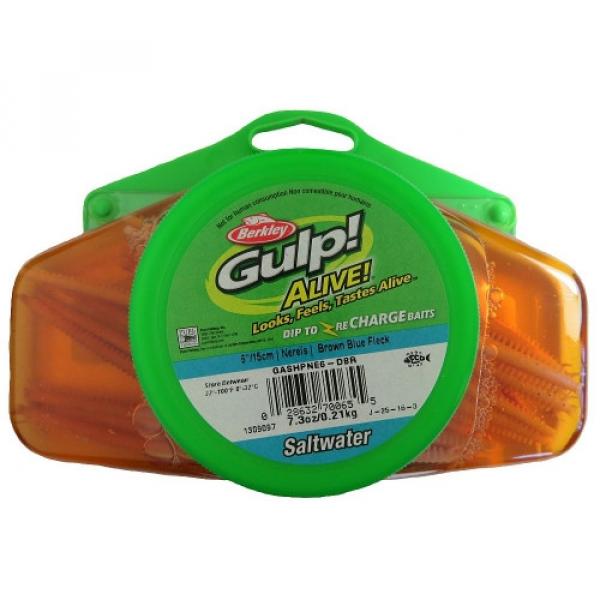 Berkley Gulp ALIVE! Seeringelwurm Brown Blue Fleck