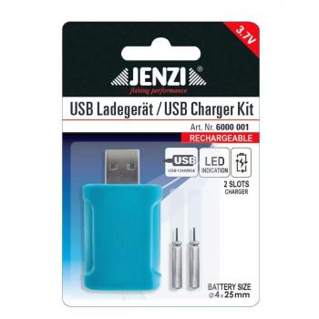 Jenzi USB-Ladegerät inkl 2 Stabbatterien
